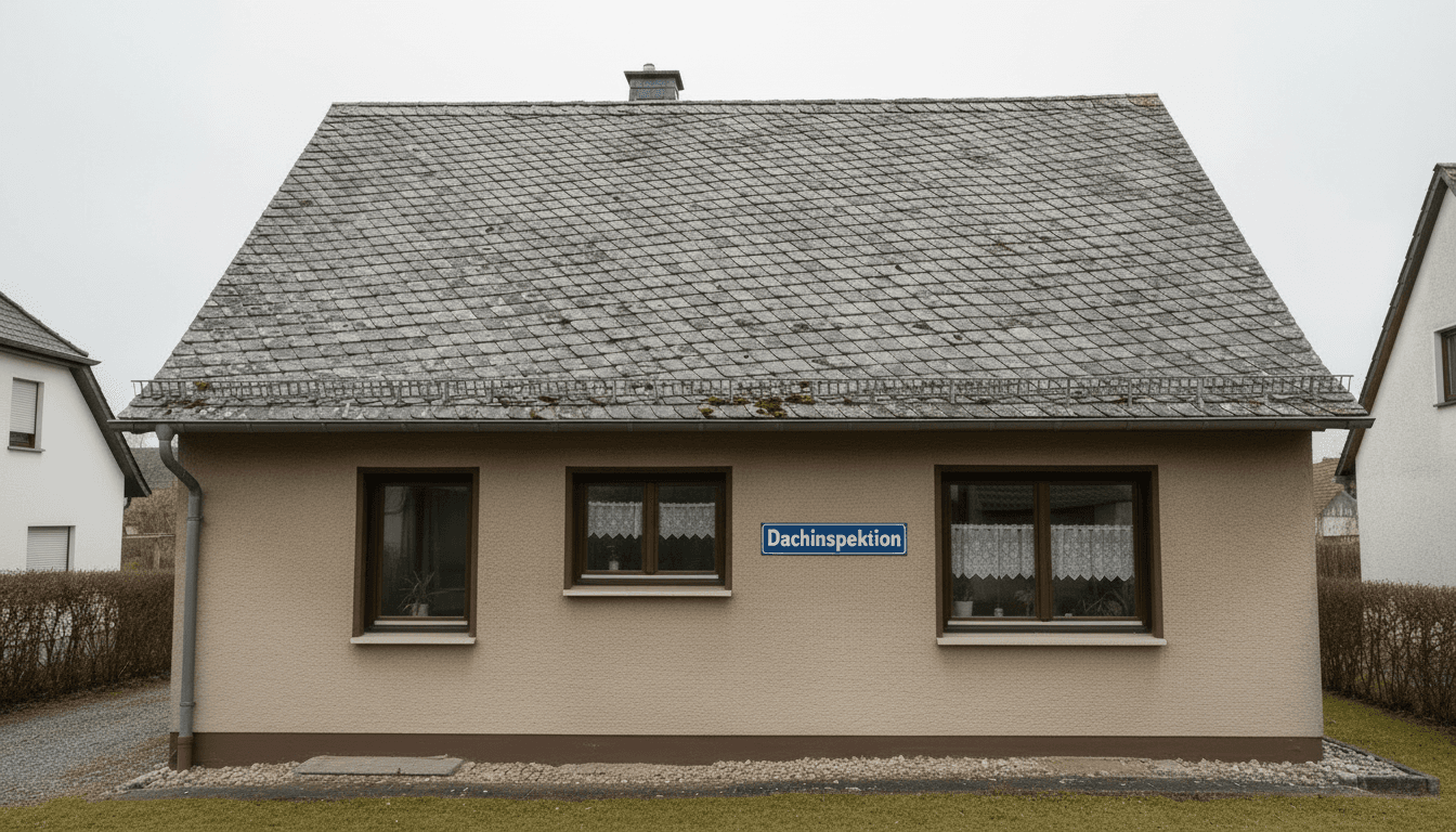 Dachinspektion in einem Altbauviertel nachher